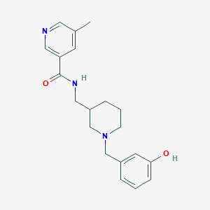molecular formula C20H25N3O2 B5934843 N-{[1-(3-hydroxybenzyl)piperidin-3-yl]methyl}-5-methylnicotinamide 
