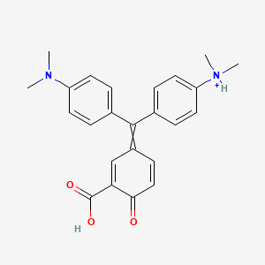 [4-[(3-Carboxy-4-oxocyclohexa-2,5-dien-1-ylidene)-[4-(dimethylamino)phenyl]methyl]phenyl]-dimethylazanium