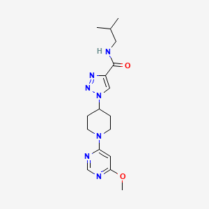 molecular formula C17H25N7O2 B5935036 N-isobutyl-1-[1-(6-methoxypyrimidin-4-yl)piperidin-4-yl]-1H-1,2,3-triazole-4-carboxamide 
