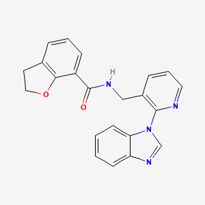 molecular formula C22H18N4O2 B5935039 N-{[2-(1H-benzimidazol-1-yl)pyridin-3-yl]methyl}-2,3-dihydro-1-benzofuran-7-carboxamide 