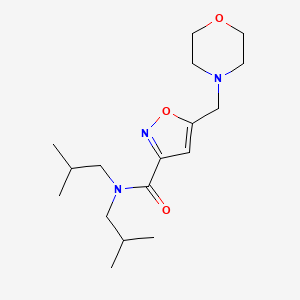 molecular formula C17H29N3O3 B5935047 N,N-diisobutyl-5-(morpholin-4-ylmethyl)isoxazole-3-carboxamide 