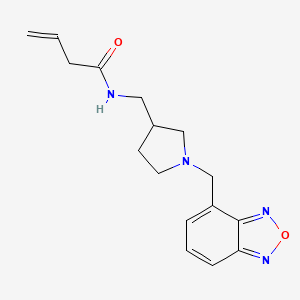 molecular formula C16H20N4O2 B5935093 N-{[1-(2,1,3-benzoxadiazol-4-ylmethyl)pyrrolidin-3-yl]methyl}but-3-enamide 