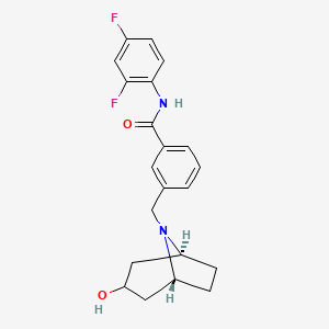 molecular formula C21H22F2N2O2 B5935124 N-(2,4-difluorophenyl)-3-{[(3-endo)-3-hydroxy-8-azabicyclo[3.2.1]oct-8-yl]methyl}benzamide 