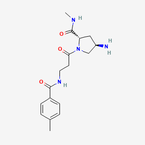 molecular formula C17H24N4O3 B5935157 N-(4-methylbenzoyl)-beta-alanyl-(4R)-4-amino-N-methyl-L-prolinamide 
