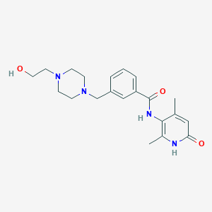 molecular formula C21H28N4O3 B5935167 N-(2,4-dimethyl-6-oxo-1,6-dihydropyridin-3-yl)-3-{[4-(2-hydroxyethyl)piperazin-1-yl]methyl}benzamide 