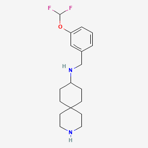 molecular formula C18H26F2N2O B5935423 N-[3-(difluoromethoxy)benzyl]-3-azaspiro[5.5]undecan-9-amine dihydrochloride 