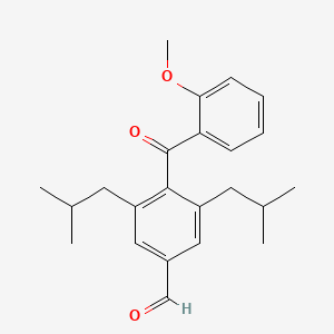 4-(2-Methoxybenzoyl)-3,5-bis(2-methylpropyl)benzaldehyde