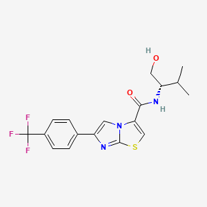 molecular formula C18H18F3N3O2S B5935457 N-[(1S)-1-(hydroxymethyl)-2-methylpropyl]-6-[4-(trifluoromethyl)phenyl]imidazo[2,1-b][1,3]thiazole-3-carboxamide 