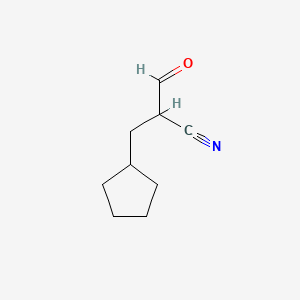 3-Cyclopentyl-2-formylpropanenitrile