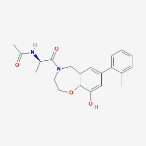 molecular formula C21H24N2O4 B5935497 N-{(1R)-2-[9-hydroxy-7-(2-methylphenyl)-2,3-dihydro-1,4-benzoxazepin-4(5H)-yl]-1-methyl-2-oxoethyl}acetamide 