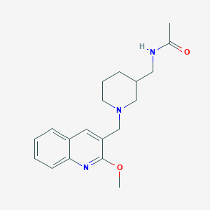 molecular formula C19H25N3O2 B5935630 N-({1-[(2-methoxyquinolin-3-yl)methyl]piperidin-3-yl}methyl)acetamide 