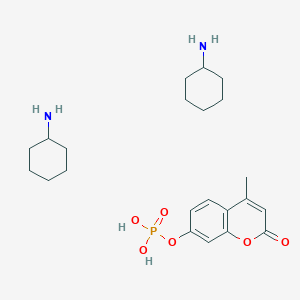molecular formula C22H35N2O6P B593568 4-Methylumbelliferyl phosphate, bis(cyclohexylammonium) salt CAS No. 128218-53-1