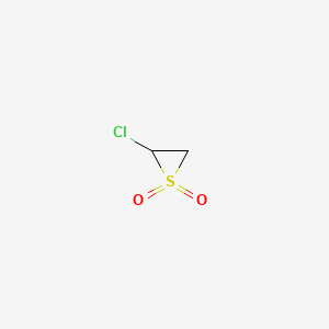 molecular formula C2H3ClO2S B593577 2-Chlorothiirane-1,1-dione CAS No. 10038-13-8