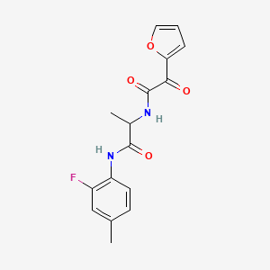 molecular formula C16H15FN2O4 B5935813 N~1~-(2-fluoro-4-methylphenyl)-N~2~-[2-furyl(oxo)acetyl]alaninamide 