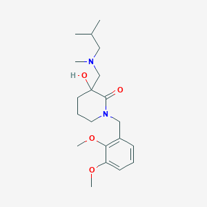 molecular formula C20H32N2O4 B5935877 1-(2,3-dimethoxybenzyl)-3-hydroxy-3-{[isobutyl(methyl)amino]methyl}piperidin-2-one 