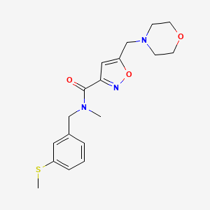 molecular formula C18H23N3O3S B5935974 N-methyl-N-[3-(methylthio)benzyl]-5-(morpholin-4-ylmethyl)isoxazole-3-carboxamide 