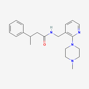 molecular formula C21H28N4O B5935984 N-{[2-(4-methylpiperazin-1-yl)pyridin-3-yl]methyl}-3-phenylbutanamide 