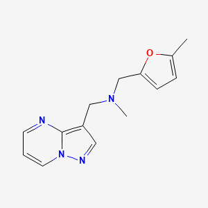 molecular formula C14H16N4O B5936057 N-methyl-1-(5-methyl-2-furyl)-N-(pyrazolo[1,5-a]pyrimidin-3-ylmethyl)methanamine 