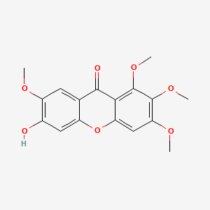 molecular formula C17H16O7 B593617 6-Hydroxy-1,2,3,7-tetramethoxy-9H-xanthen-9-one CAS No. 64756-87-2