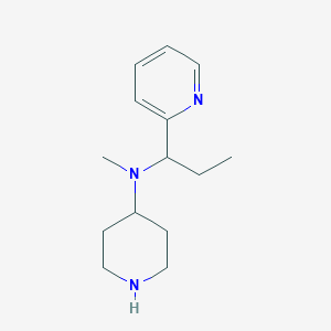 molecular formula C14H23N3 B5936250 N-methyl-N-(1-pyridin-2-ylpropyl)piperidin-4-amine 
