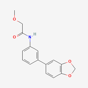 molecular formula C16H15NO4 B5936372 N-[3-(1,3-benzodioxol-5-yl)phenyl]-2-methoxyacetamide 