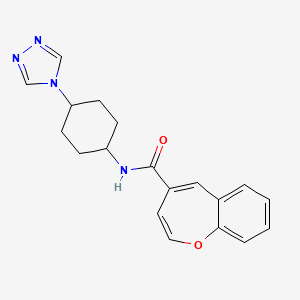 molecular formula C19H20N4O2 B5936425 N-[trans-4-(4H-1,2,4-triazol-4-yl)cyclohexyl]-1-benzoxepine-4-carboxamide 