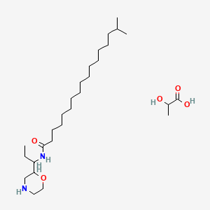 molecular formula C28H56N2O5 B593645 2-hydroxypropanoic acid;16-methyl-N-(1-morpholin-2-ylpropyl)heptadecanamide CAS No. 133651-38-4
