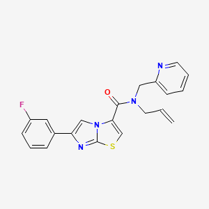 molecular formula C21H17FN4OS B5936470 N-allyl-6-(3-fluorophenyl)-N-(pyridin-2-ylmethyl)imidazo[2,1-b][1,3]thiazole-3-carboxamide 