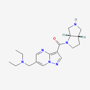 molecular formula C18H26N6O B5936487 N-ethyl-N-({3-[(3aS*,6aS*)-hexahydropyrrolo[3,4-b]pyrrol-1(2H)-ylcarbonyl]pyrazolo[1,5-a]pyrimidin-6-yl}methyl)ethanamine 