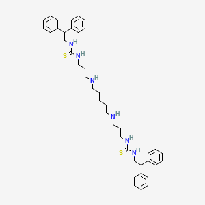 1-(2,2-Diphenylethyl)-3-[3-[5-[3-(2,2-diphenylethylcarbamothioylamino)propylamino]pentylamino]propyl]thiourea
