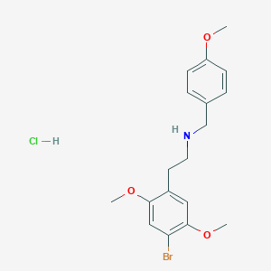 molecular formula C18H23BrClNO3 B593658 25B-NB4OMe (hydrochloride) 