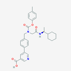 (S)-5-(4-(((2-((1-Cyclohexylethyl)amino)-2-oxoethyl)((p-tolyloxy)carbonyl)amino)methyl)phenyl)nicotinic acid