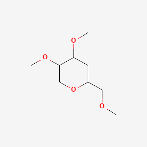 molecular formula C9H18O4 B593666 Tetrahydro-4,5-dimethoxy-2-(methoxymethyl)-2H-pyran CAS No. 1641-02-7