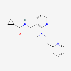 molecular formula C18H22N4O B5936757 N-({2-[methyl(2-pyridin-2-ylethyl)amino]pyridin-3-yl}methyl)cyclopropanecarboxamide 