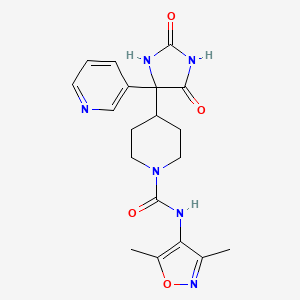 molecular formula C19H22N6O4 B5936770 N-(3,5-dimethylisoxazol-4-yl)-4-(2,5-dioxo-4-pyridin-3-ylimidazolidin-4-yl)piperidine-1-carboxamide 