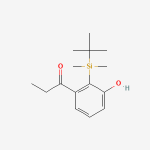 1-[2-[Tert-butyl(dimethyl)silyl]-3-hydroxyphenyl]propan-1-one