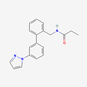 molecular formula C19H19N3O B5936964 N-{[3'-(1H-pyrazol-1-yl)biphenyl-2-yl]methyl}propanamide 