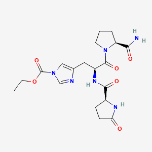 ethyl 4-[(2S)-3-[(2S)-2-carbamoylpyrrolidin-1-yl]-3-oxo-2-[[(2S)-5-oxopyrrolidine-2-carbonyl]amino]propyl]imidazole-1-carboxylate