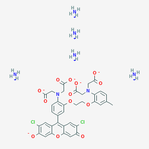 molecular formula C36H45Cl2N7O13 B593705 Pentakisammonium 2,2'-{[2-(2-{2-[bis(carboxylatomethyl)amino]-5-(2,7-dichloro-6-oxido-3-oxo-3H-xanthen-9-yl)phenoxy}ethoxy)-4-methylphenyl]azanediyl}diacetate CAS No. 339221-91-9