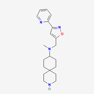 molecular formula C20H28N4O B5937114 N-methyl-N-{[3-(2-pyridinyl)-5-isoxazolyl]methyl}-3-azaspiro[5.5]undecan-9-amine dihydrochloride 