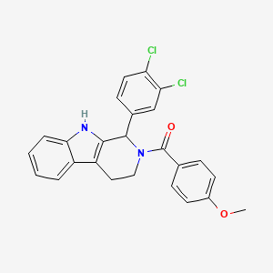 [1-(3,4-Dichlorophenyl)-1,3,4,9-tetrahydropyrido[3,4-b]indol-2-yl]-(4-methoxyphenyl)methanone