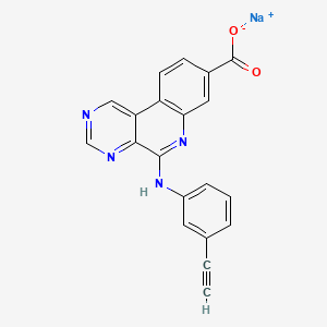 Sodium 5-(3-ethynylphenylamino)pyrimido[4,5-c]quinoline-8-carboxylate