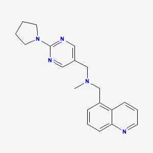 molecular formula C20H23N5 B5937161 N-methyl-1-(2-pyrrolidin-1-ylpyrimidin-5-yl)-N-(quinolin-5-ylmethyl)methanamine 