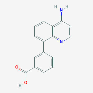 molecular formula C16H12N2O2 B5937172 3-(4-aminoquinolin-8-yl)benzoic acid 