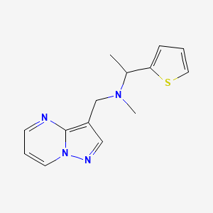 molecular formula C14H16N4S B5937424 N-methyl-N-(pyrazolo[1,5-a]pyrimidin-3-ylmethyl)-1-(2-thienyl)ethanamine 