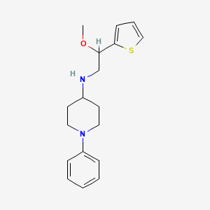 molecular formula C18H24N2OS B5937453 N-[2-methoxy-2-(2-thienyl)ethyl]-1-phenylpiperidin-4-amine 