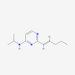 molecular formula C12H19N3 B5937486 N-isopropyl-2-[(1E)-pent-1-en-1-yl]pyrimidin-4-amine 