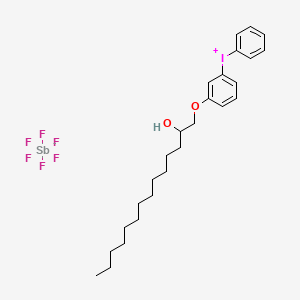 molecular formula C26H38F6IO2Sb B593757 Phenyl-[M-(2-hydroxytetradecyloxy)phenyl]iodonium hexafluoroantimonate CAS No. 139301-14-7