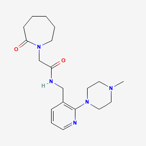 molecular formula C19H29N5O2 B5937589 N-{[2-(4-methylpiperazin-1-yl)pyridin-3-yl]methyl}-2-(2-oxoazepan-1-yl)acetamide 