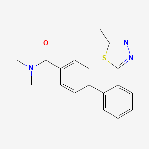 molecular formula C18H17N3OS B5937597 N,N-dimethyl-2'-(5-methyl-1,3,4-thiadiazol-2-yl)biphenyl-4-carboxamide 